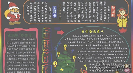 圣诞节黑板报图片