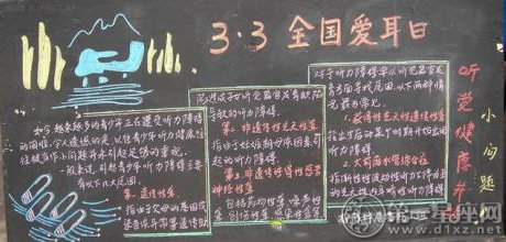 全国爱耳日宣传板报