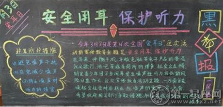 全国爱耳日宣传板报
