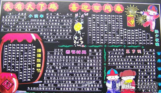 春节黑板报图片